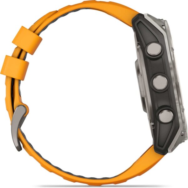 Garmin fenix 8 AMOLED Sapphire GPS Smartwatch - 47mm - Graphit/Spark Orange Titan – Bild 6