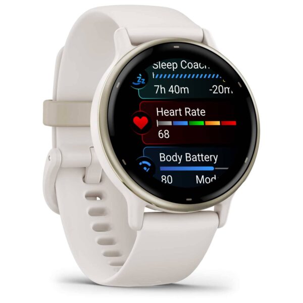 Garmin vivoactive 5 GPS Smartwatch - Elfenbein/Cremegold – Bild 2