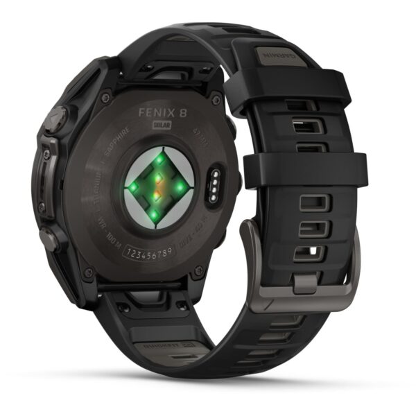 Garmin fenix 8 Sapphire Solar GPS Smartwatch - 47mm - Graphit/Carbon Gray Titan DLC – Bild 7